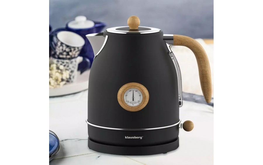 Czajnik elektryczny z termometrem 1,7 L czarny KB-7907