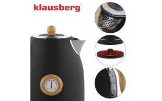 Czajnik elektryczny z termometrem 1,7 L czarny KB-7907