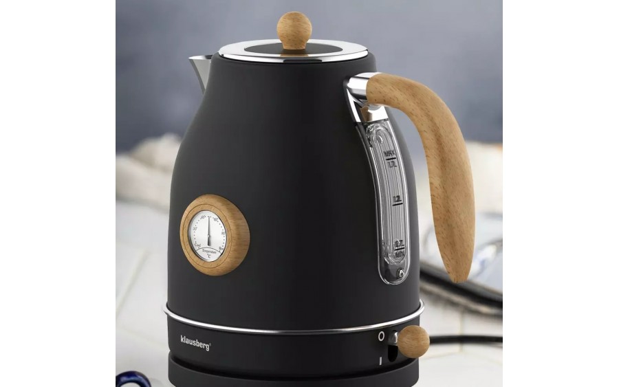 Czajnik elektryczny z termometrem 1,7 L czarny KB-7907