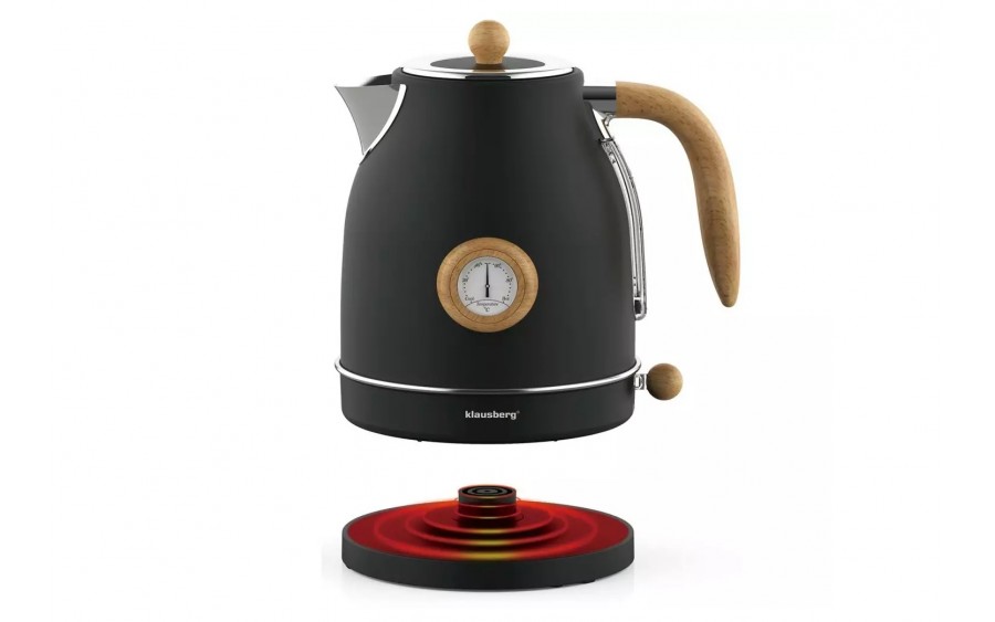 Czajnik elektryczny z termometrem 1,7 L czarny KB-7907