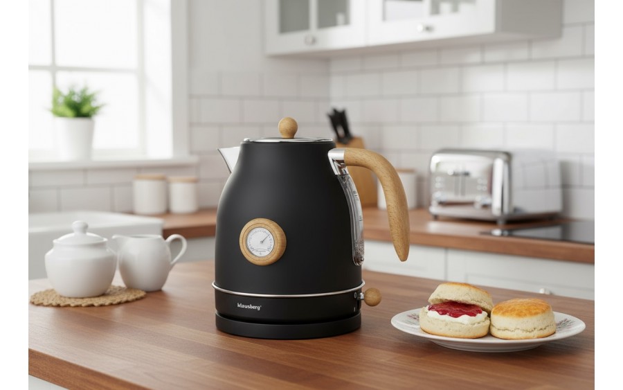 Czajnik elektryczny z termometrem 1,7 L czarny KB-7907