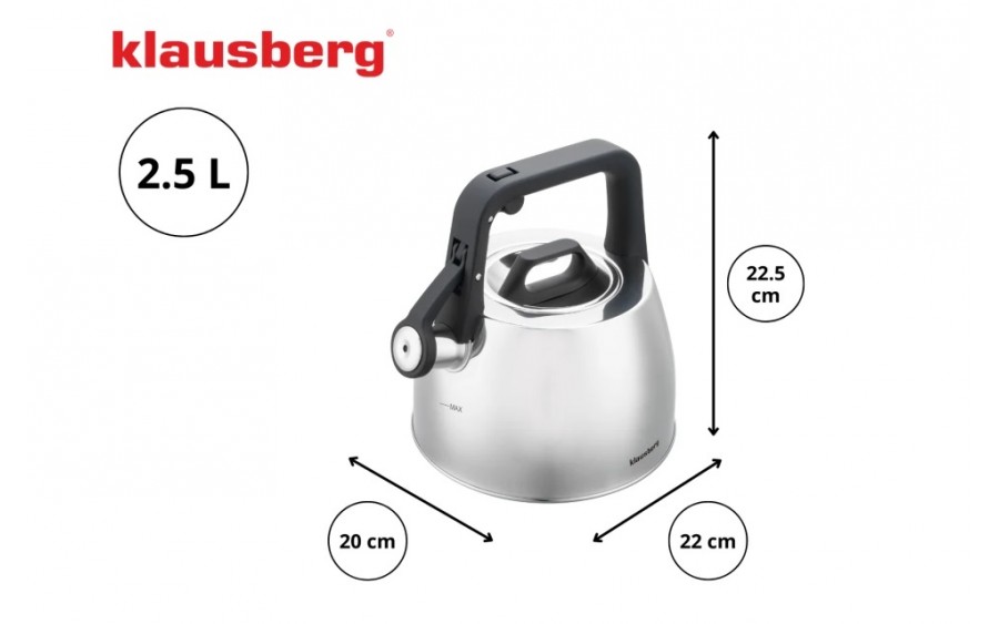 Czajnik tradycyjny z gwizdkiem 2,5 L KB-7914