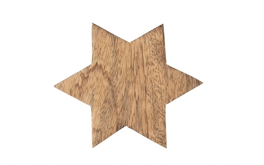 Drewniana podstawka pod kubek w kształcie gwiazdy