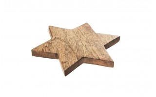 Drewniana podstawka pod kubek w kształcie gwiazdy