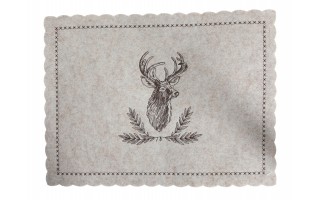 Mata stołowa 30x45 cm filcowa Jeleń beżowa