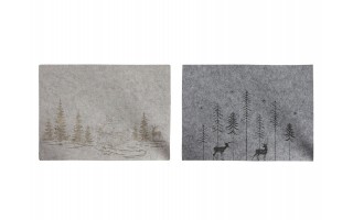 Mata stołowa 33x45 cm filcowa Las Mix 099230