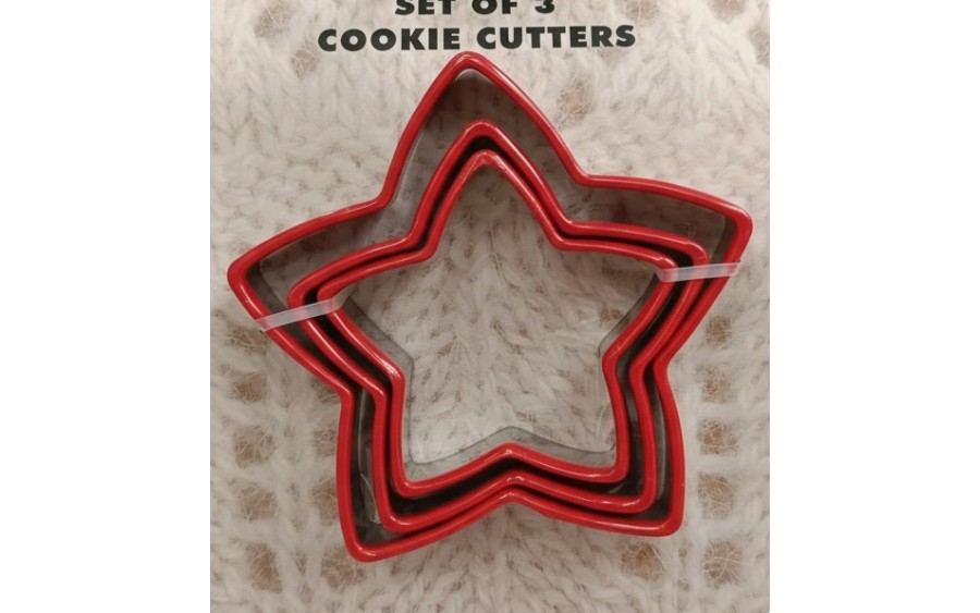 Zestaw 3 wykrawaczy do ciastek mix gwiazdka choinka