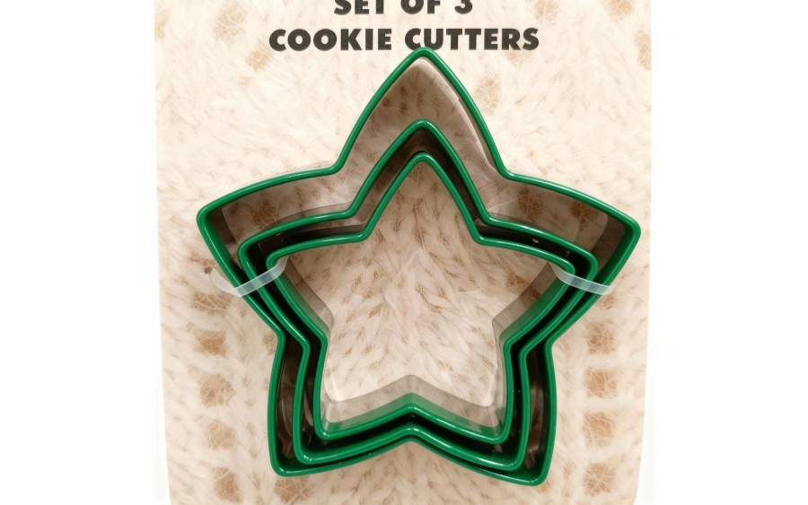 Zestaw 3 wykrawaczy do ciastek mix gwiazdka choinka