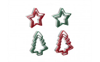 Zestaw 3 wykrawaczy do ciastek mix gwiazdka choinka