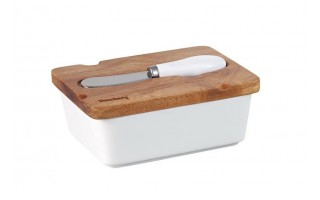 Maselniczka z nożem biała KB-7785