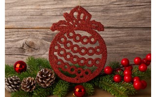 12x Ozdoba świąteczna bombka czerwona