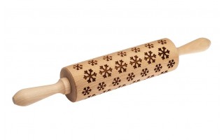 Wałek grawerowany ODETTE 20cm Śniezynki wzór 2