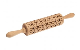 Wałek grawerowany ODETTE 20cm Serduszka wzór 1