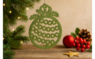 12x Ozdoba świąteczna bombka zielona