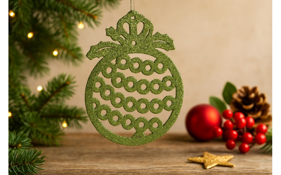 12x Ozdoba świąteczna bombka zielona
