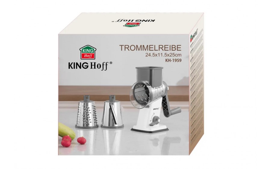 Tarka bębnowa obrotowa 3w1 szara KH-1959