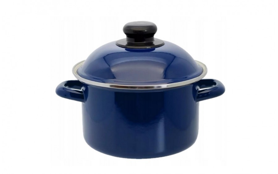 Garnek emaliowany 16 cm RoyalBlau