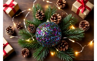 Bombka 10cm (2 szt.) multicolor