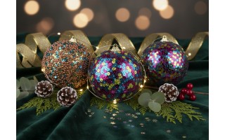 Bombka 10cm (2 szt.) multicolor