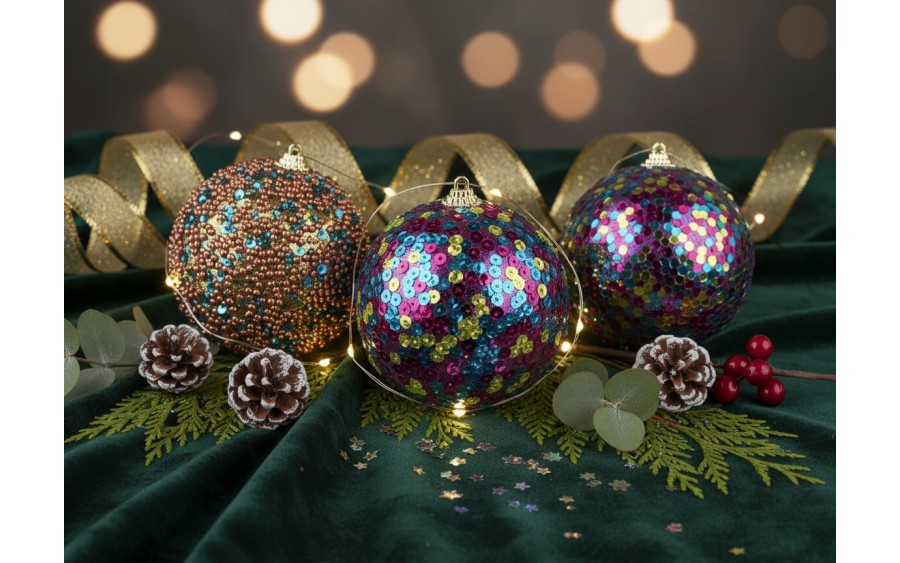 Bombka 10cm (2 szt.) multicolor