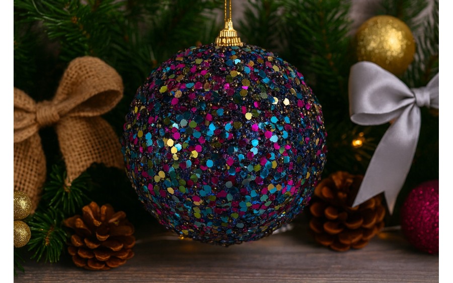 Bombka 10cm (2 szt.) wielokolorowa