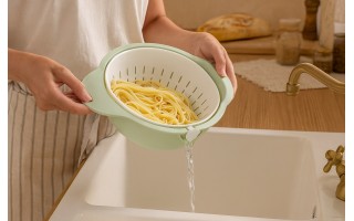 Durszlak grawitacyjny 27x25x13,5 cm z miską