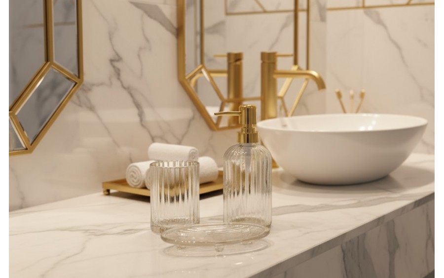 Szklany komplet łazienkowy 3-elementowy ARI