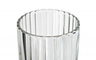 Szklany komplet łazienkowy 3-elementowy ARI srebrny