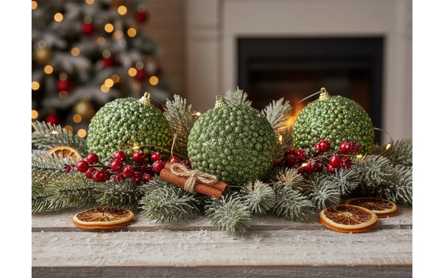 Bombka 10cm (2 szt.) zielona