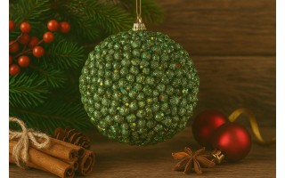 Bombka 10cm (2 szt.) zielona