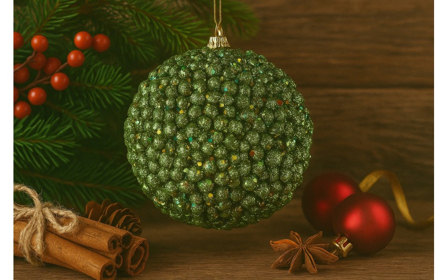 Bombka 10cm (2 szt.) zielona