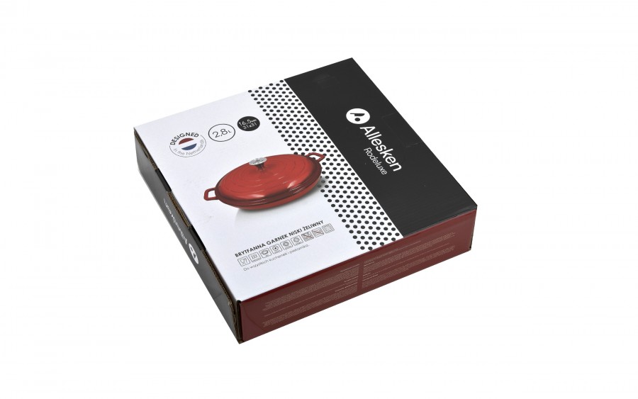 Brytfanna żeliwna 2,8 L niska Rodeluxe 8011