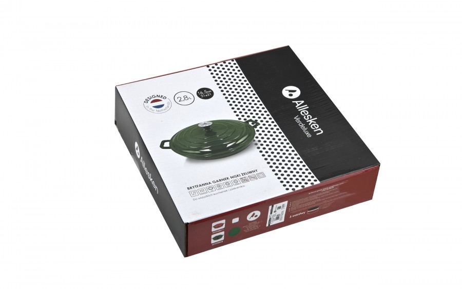 Brytfanna żeliwna 2,8 L niska VERDELUXE 8028