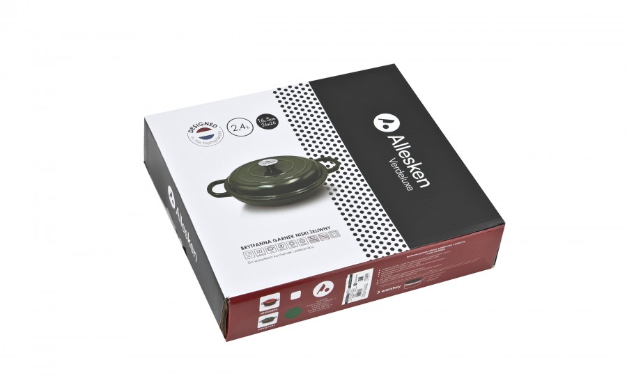 Brytfanna żeliwna 2,4 L niska Verdeluxe 8028