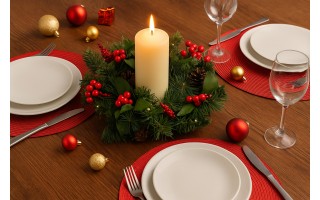 Ozdoba świąteczna wianek ze światełkami led