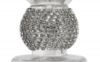 Świecznik szklany niski 8,5 cm JK0348