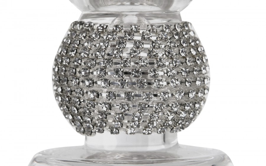 Świecznik szklany niski 8,5 cm JK0348