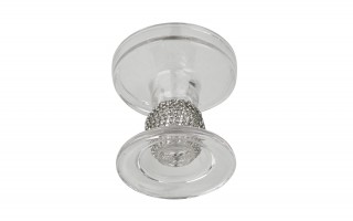 Świecznik szklany niski 8,5 cm JK0348