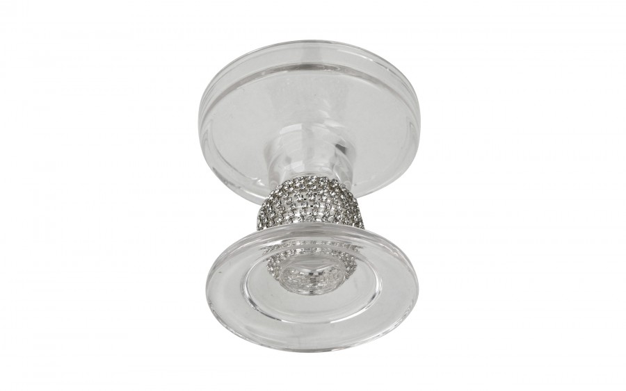 Świecznik szklany niski 8,5 cm JK0348