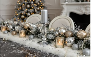 Świecznik szklany 20,5 cm JK0356