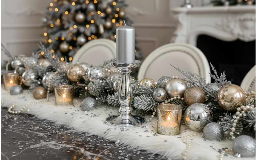 Świecznik szklany 20,5 cm JK0356