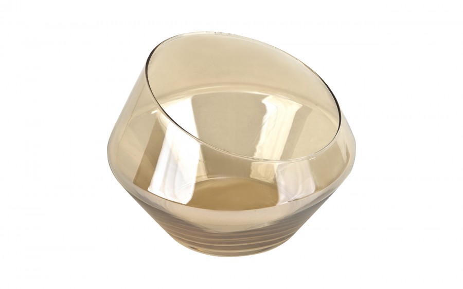 Pojemnik szklany 19x13,5 cm złoty JK0224