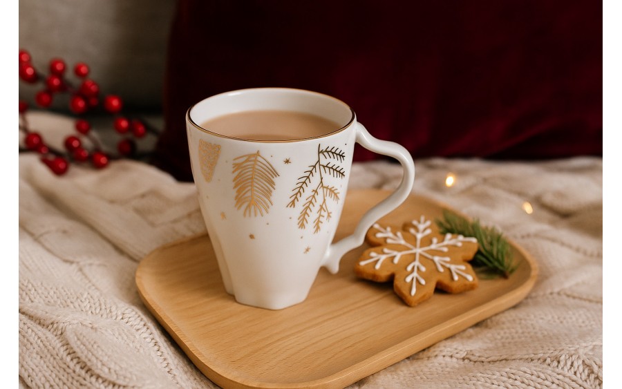 Kubek 350ml Złoty Las Stone Age Biały