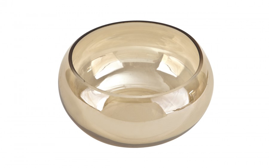 Pojemnik szklany 19x9,5 cm złoty JK0225