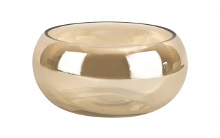 Pojemnik szklany 19x9,5 cm złoty JK0225