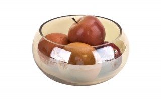 Pojemnik szklany 19x9,5 cm złoty JK0225