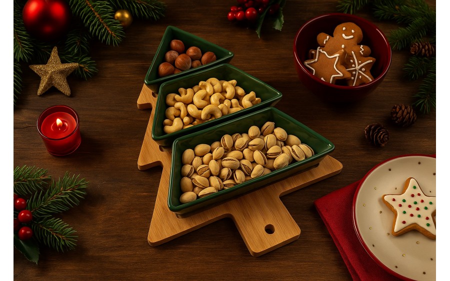 Komplet do serwowania przystawek Choinka