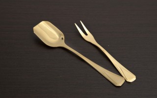 Komplet sztućów dla 12 osób 72 el. Titanium Gold 3 w kasecie