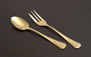 Komplet sztućów dla 12 osób 72 el. Titanium Gold 3 w kasecie