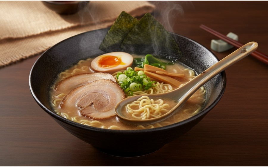 Łyżka ceramiczna 16 cm Ramen Ombres Brown